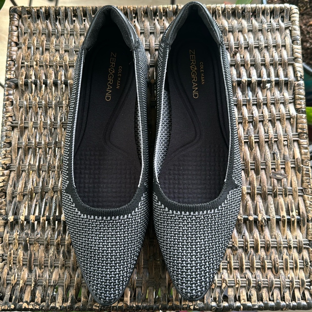 Cole Haan ZeroGrand Black and Gray Loafers